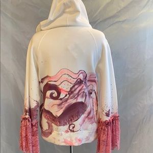 Medium sweat jacket hand-painted Mermaid